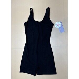 Basic Moves Dance, Gymnastics, Ballet Leotard Child Sz 6-7 NEW Black Biketard